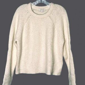 J Crew Alpaca Wool Ivory Sweater Womens‎ XL Classic Boxy Minimalist Capsule Cozy